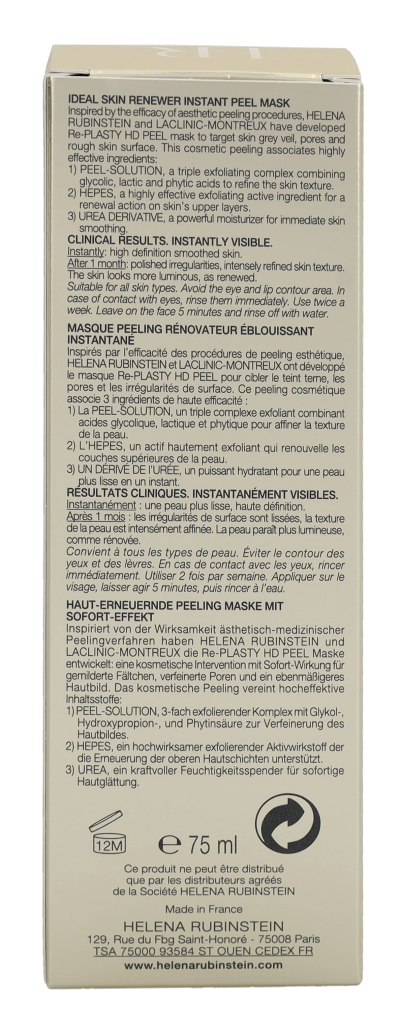 HR Re-Plasty HD Peel Mask 75ml