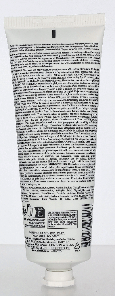 Kiehl's Gently Effective Blemish-Targeting Cleansing Paste 125 ml