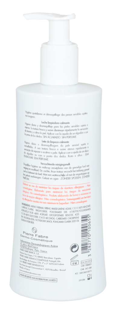 Avene Antirougeurs Dermo-Cleansing Milk 400 ml