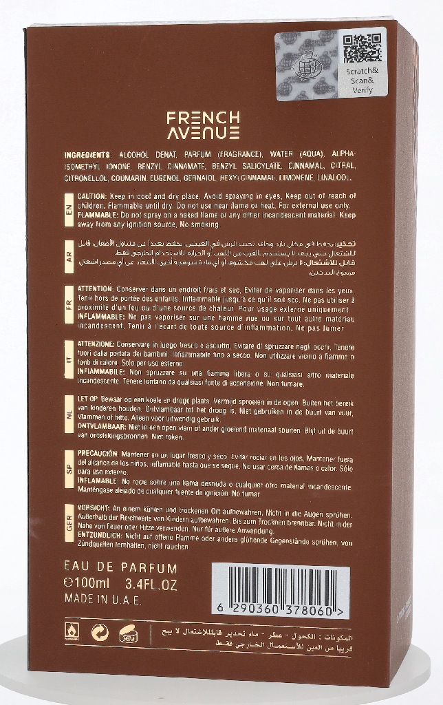 French Avenue Vulcan Sable Edp Spray 100 ml