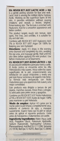 Revox B77 Just Lactic Acid + Ha Gentle Peeling Solution 30 ml
