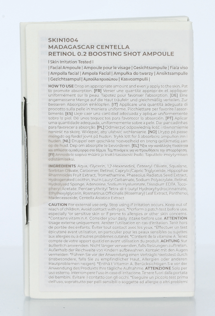 Skin1004 Retinol 0.2 Boosting Shot Madagascar Centella 30 ml