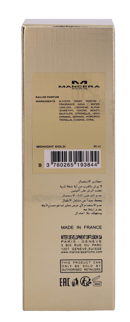 Mancera Midnight Gold Eau de parfum Spray