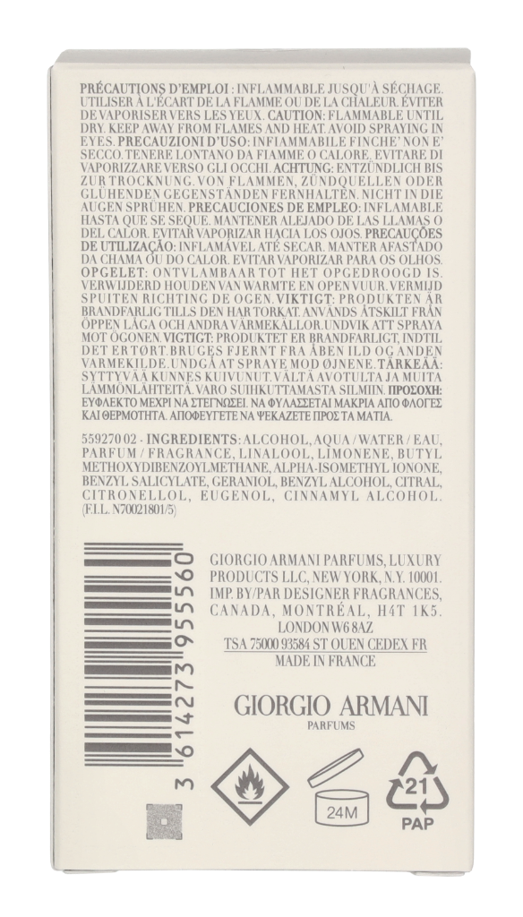 Armani Acqua Di Gio Pour Homme Eau de toilette Spray