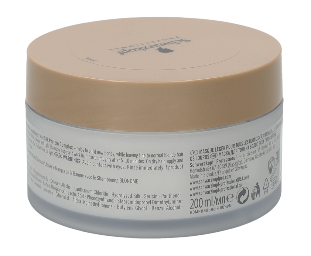 Schwarzkopf Blond Me All Blondes Light Mask 200ml