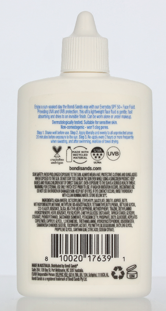 Bondi Sands Everyday Face Fluid SPF50+ 50 ml