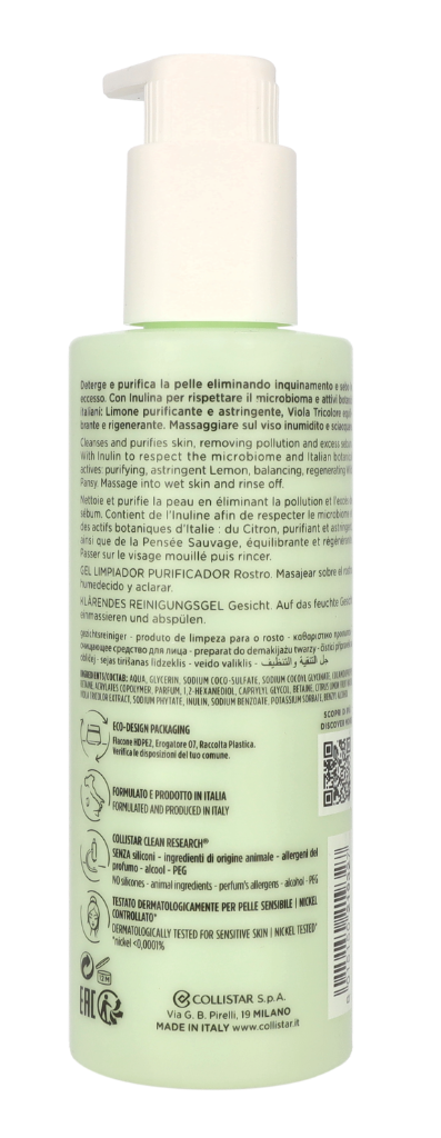Collistar Purifying Cleansing Gel 200 ml