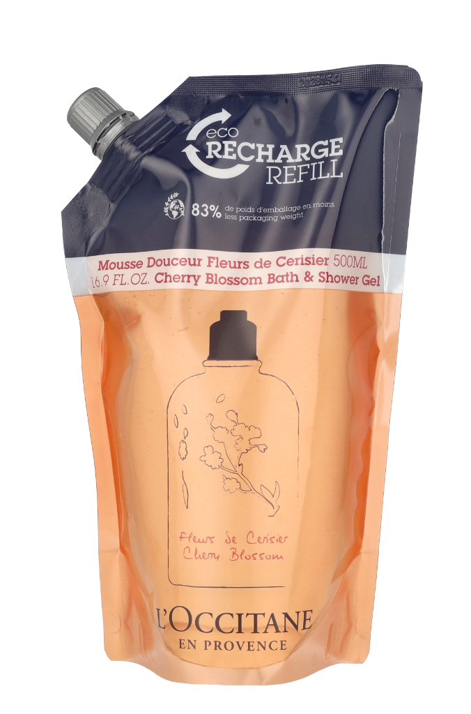 L'Occitane Cherry Blossom Bath & Shower Gel - Refill 500 ml