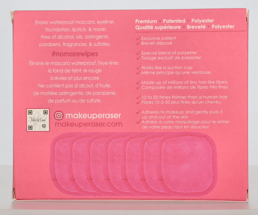 MakeUp Eraser 7 Day Set - Mini Cloths - Pink