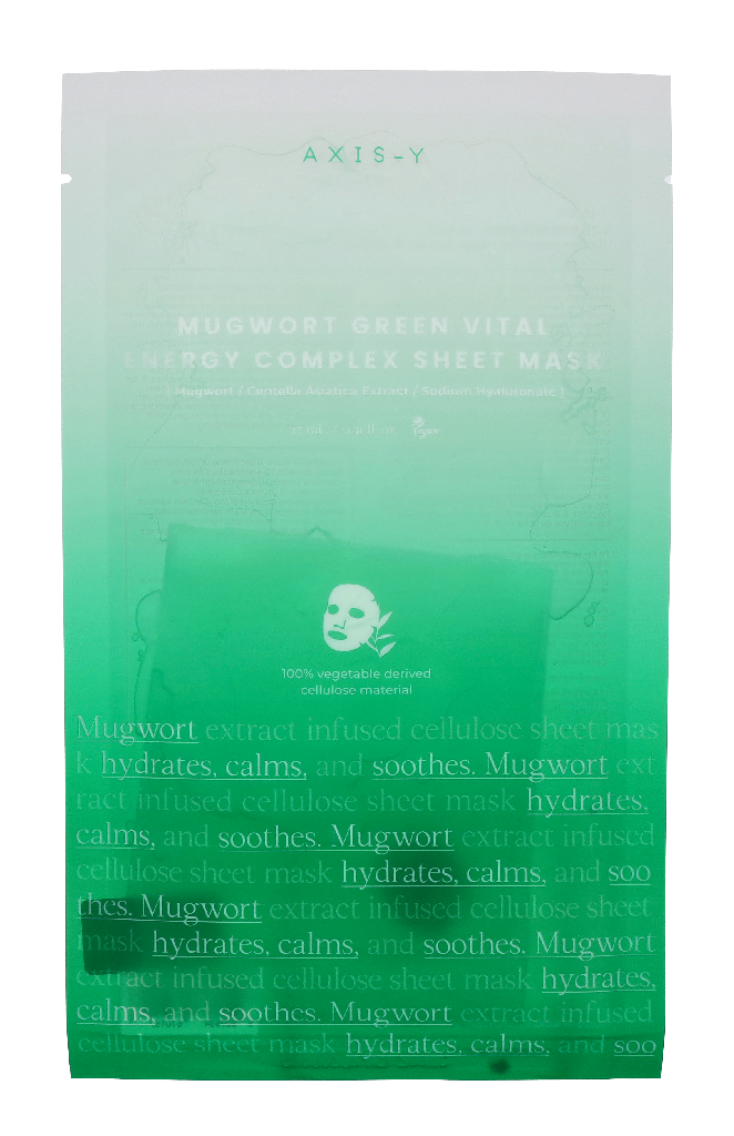 Axis-Y Mugwort Green Vital Engery Complex Sheet Mask 27 ml
