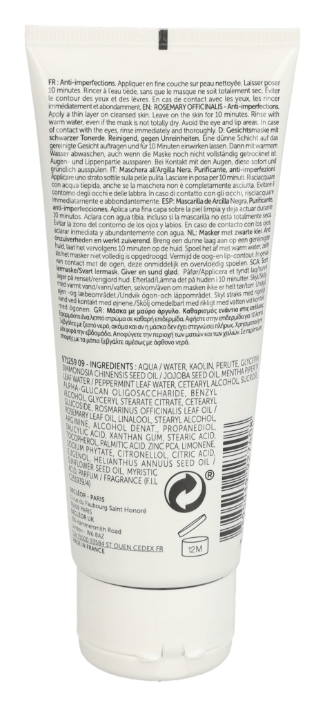 Decleor Romarin Officinal Black Clay Mask 100 ml