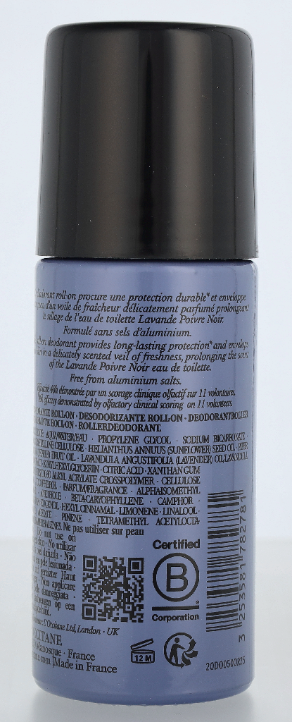 L'Occitane Lavande Poivre Noir Deodorant 50 ml