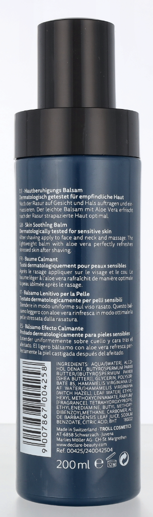 Declare Men After Shave Skin Soothing Balm 200 ml