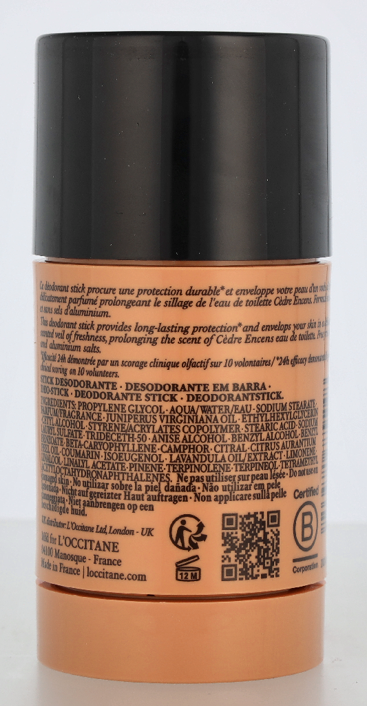 L'Occitane Cedre Encens Deo Stick 70 g