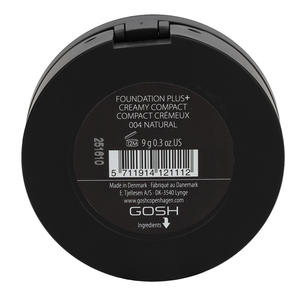 Gosh Foundation Plus + Creamy Compact High Coverage 9 g
