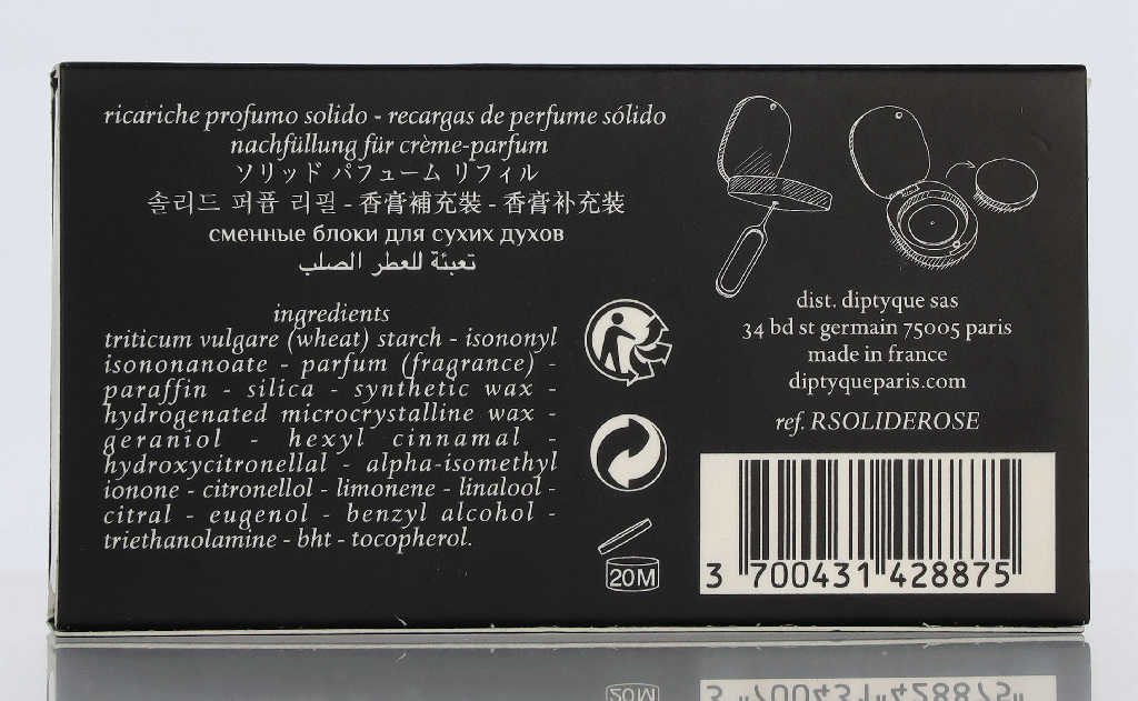 Diptyque Eau Rose Solid Perfume Refill 6 g