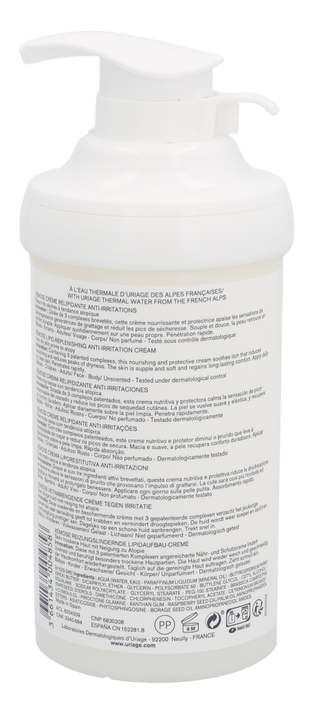 Uriage Xemose Lipid-Replen. Anti-Irritation Cream 400 ml