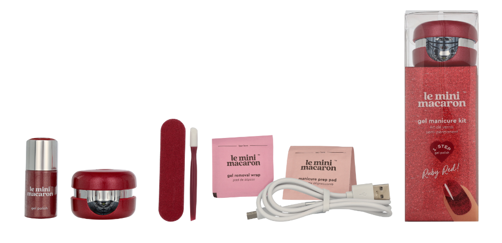 Le Mini Macaron Ruby Red! - Semi-Permanent Nail Polish Set 6 Stueck