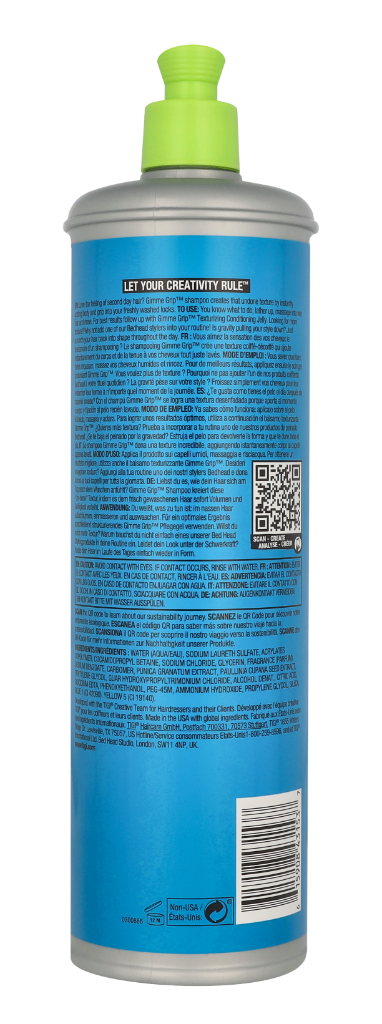 Tigi BH Gimme Grip Texturizing Shampoo 600 ml