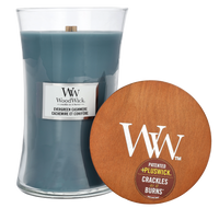 Woodwick Evergreen Cashmere Large Hourglass Candle