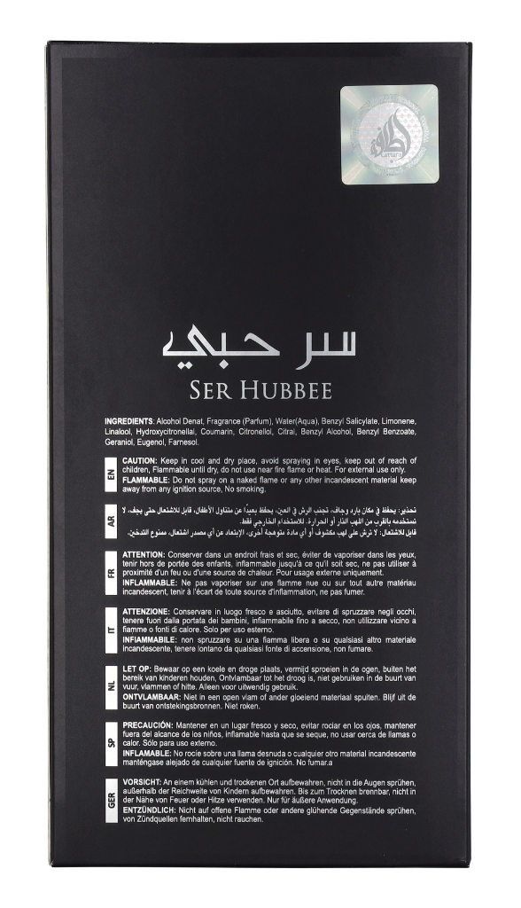 Lattafa Ser Hubbee Edp Spray 100 ml