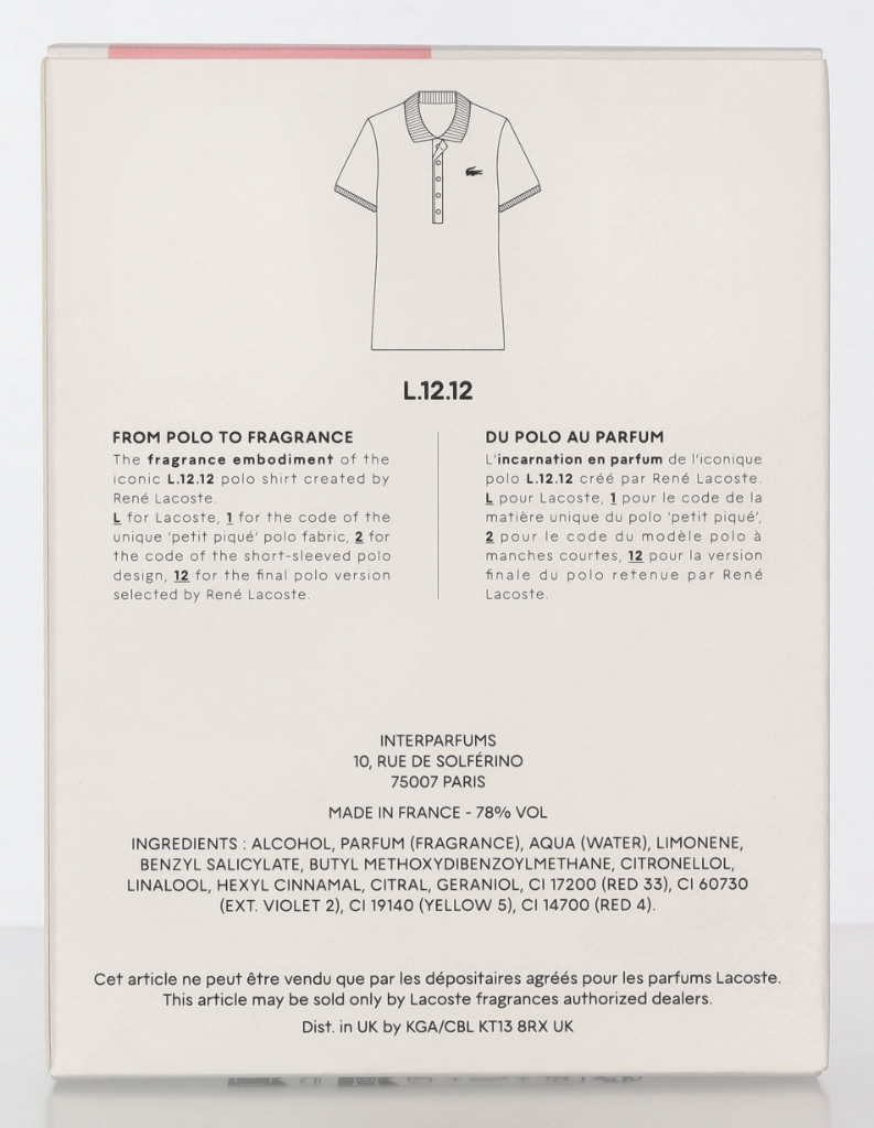 Lacoste L.12.12 Rose Eau Fraiche Eau de toilette Spray