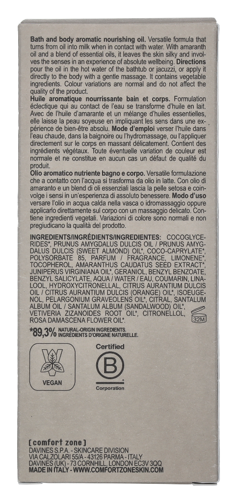 Comfort Zone Tranquillity Oil 200 ml