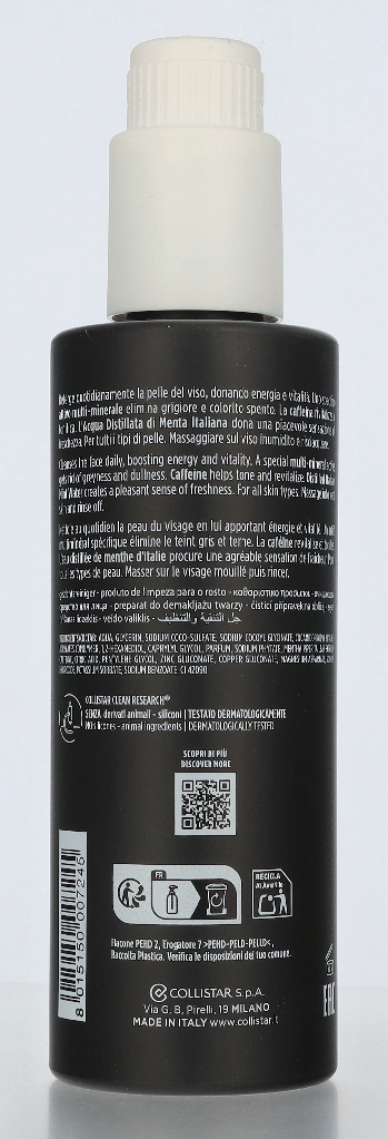 Collistar Uomo Face Energizing Cleansing Gel 200 ml