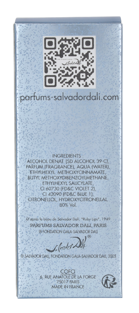 Salvador Dali Eau De Rubylips Edt Spray 100 ml