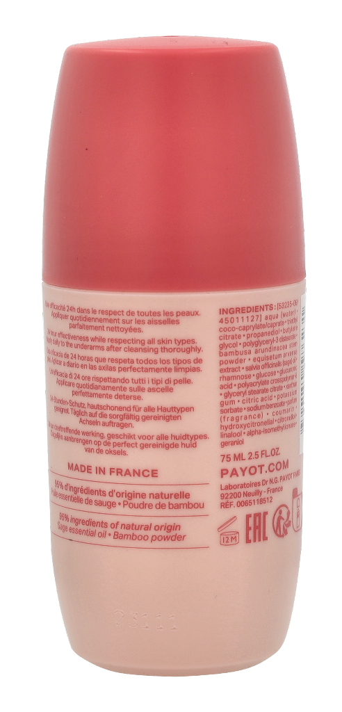 Payot Rituel Corps Neutral 24H Gentle Roll-On Deo 75 ml