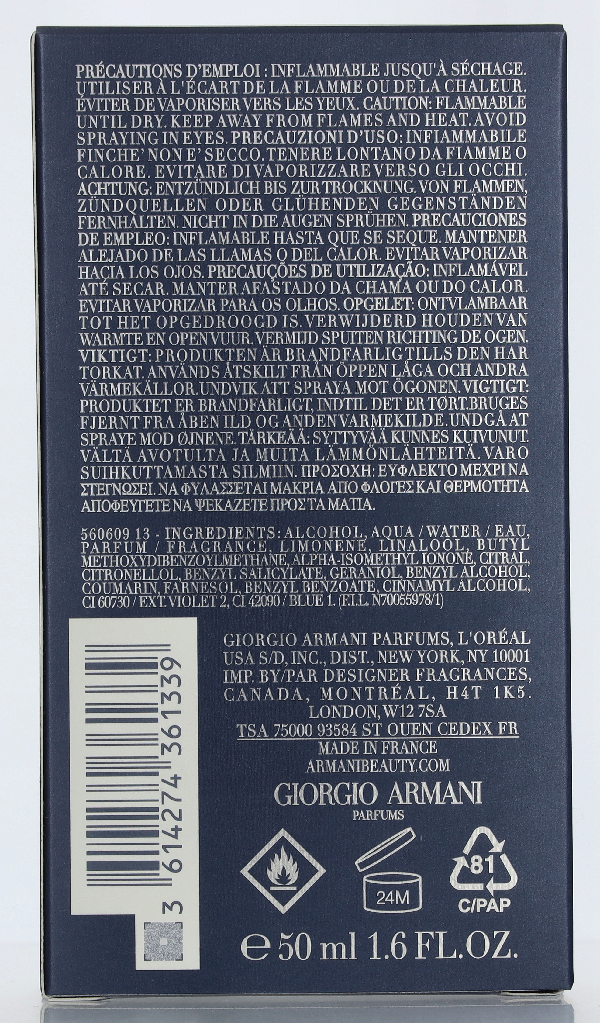 Armani Acqua Di Gio Profondo Edt Spray 50 ml