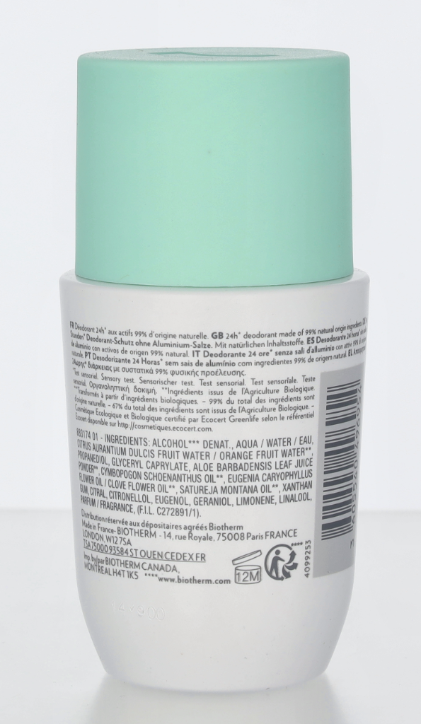 Biotherm Deo Pure Natural Protect 24H Roll On 75 ml