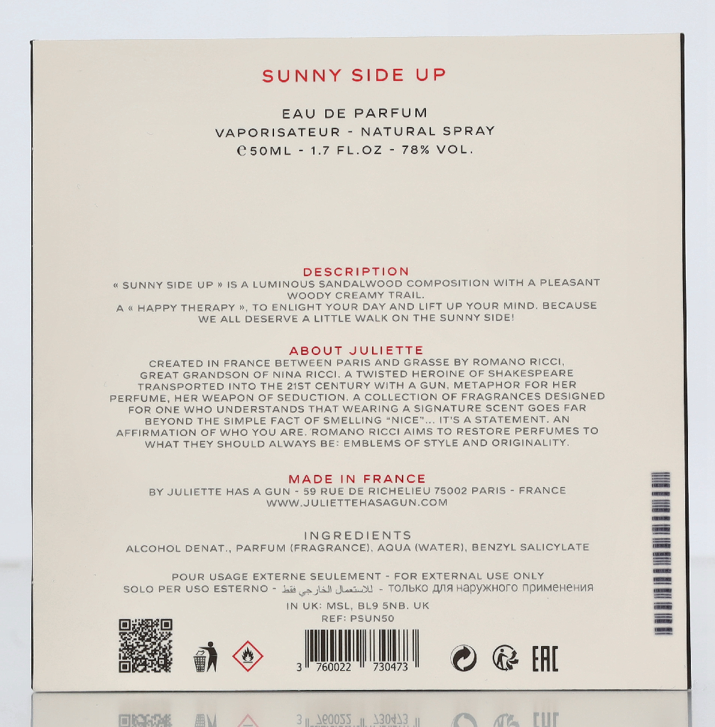 Juliette Has A Gun Sunny Side Up Edp Spray 100 ml