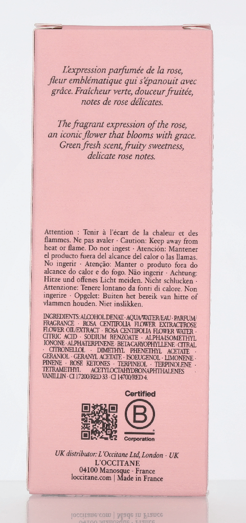 L'Occitane Rose Edt Spray 