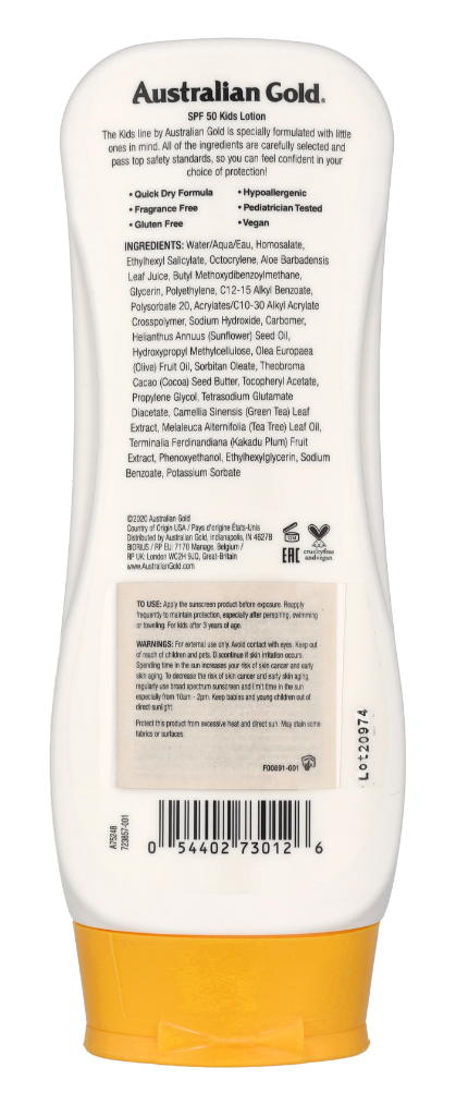 Australian Gold Sensitive Lotion Kids SPF50 237 ml