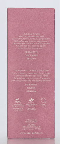Roger & Gallet Gingembre Wellbeing Fragrant Water 100 ml