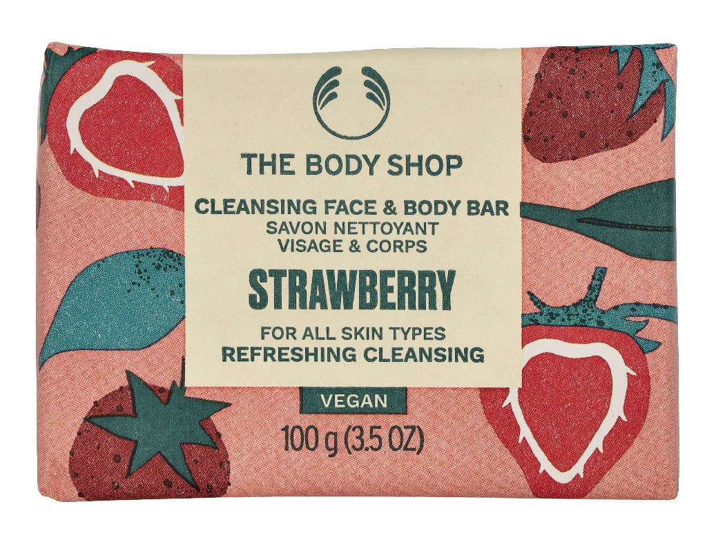 The Body Shop Strawberry Cleansing Face & Body Bar 100 g