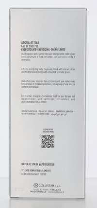Collistar Uomo Acqua Attiva Edt Spray 100 ml