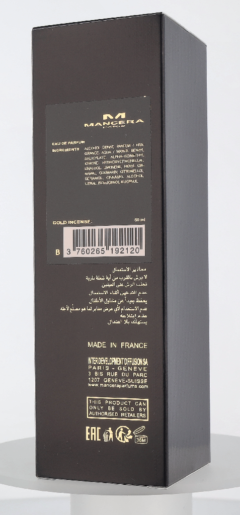 Mancera Gold Incense Edp Spray 60 ml