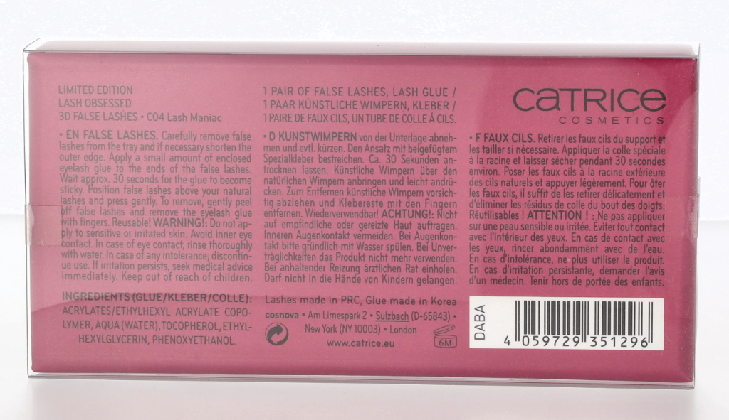 Catrice Obsessed 3D False Lashes 1 Stueck