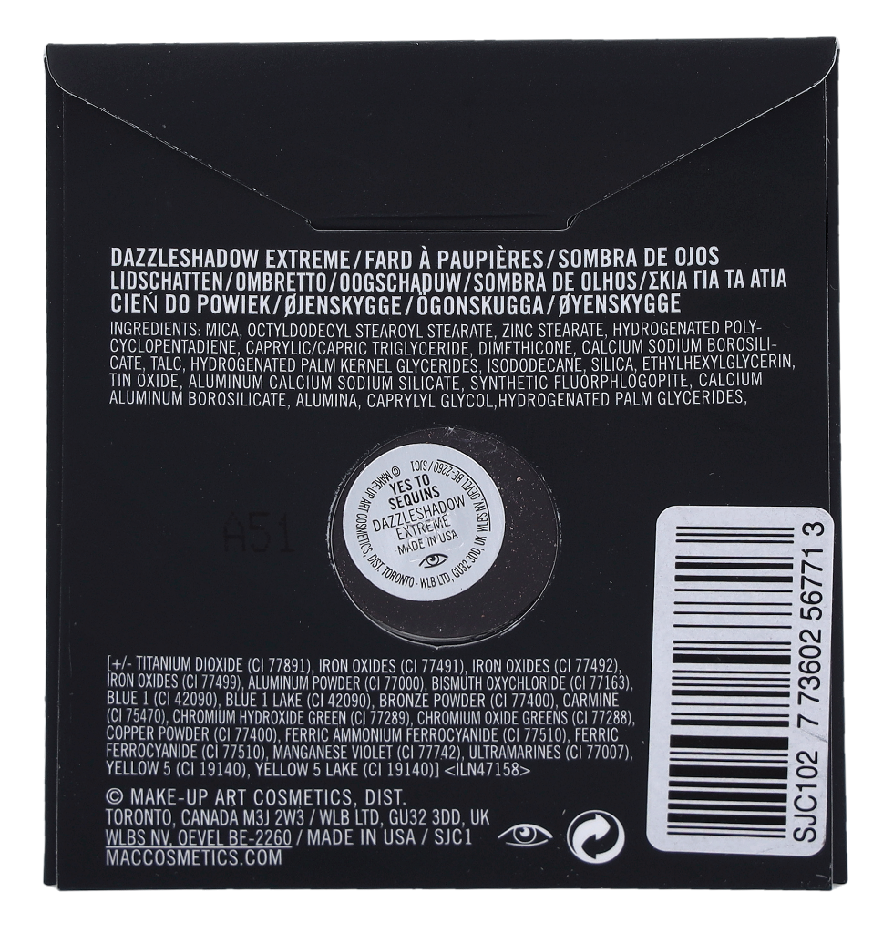 MAC Dazzleshadow Extreme Pro Palette Eyeshadow - Refill 1.50 g