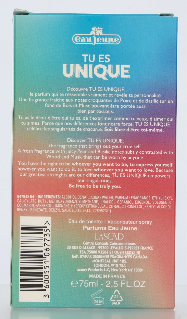 Eau Jeune Tu Es Unique Edt Spray 75 ml