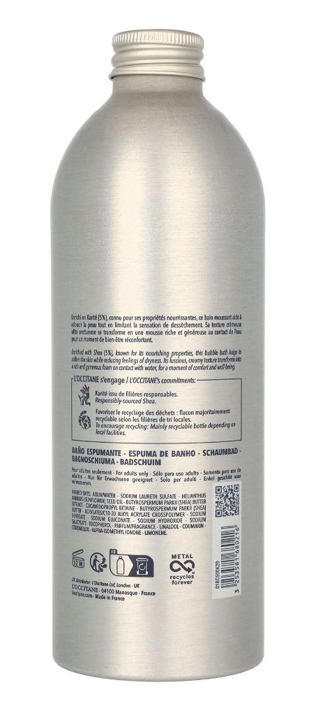 L'Occitane Shea Butter Bubble Bath 500 ml
