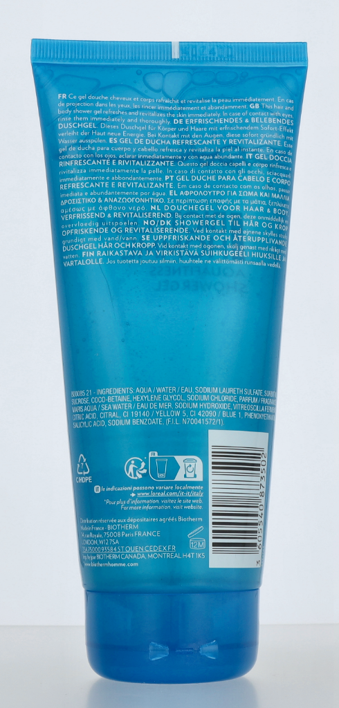 Biotherm Homme Aquafitness Shower Gel 200ml