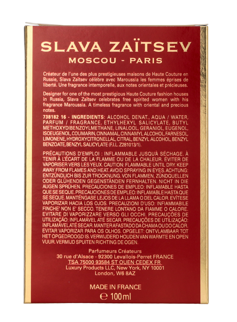 Slava Zaitsev Maroussia Edt Spray 100 ml