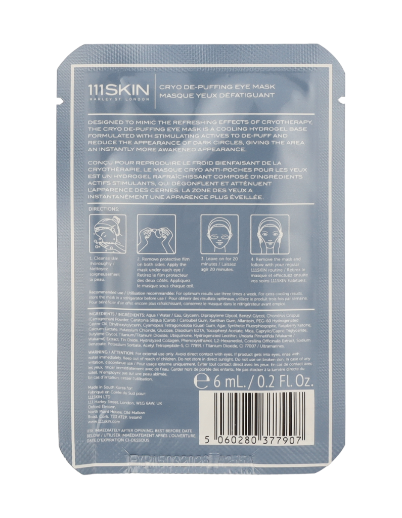 111Skin Cryo De-Puffing Eye Mask 6 ml
