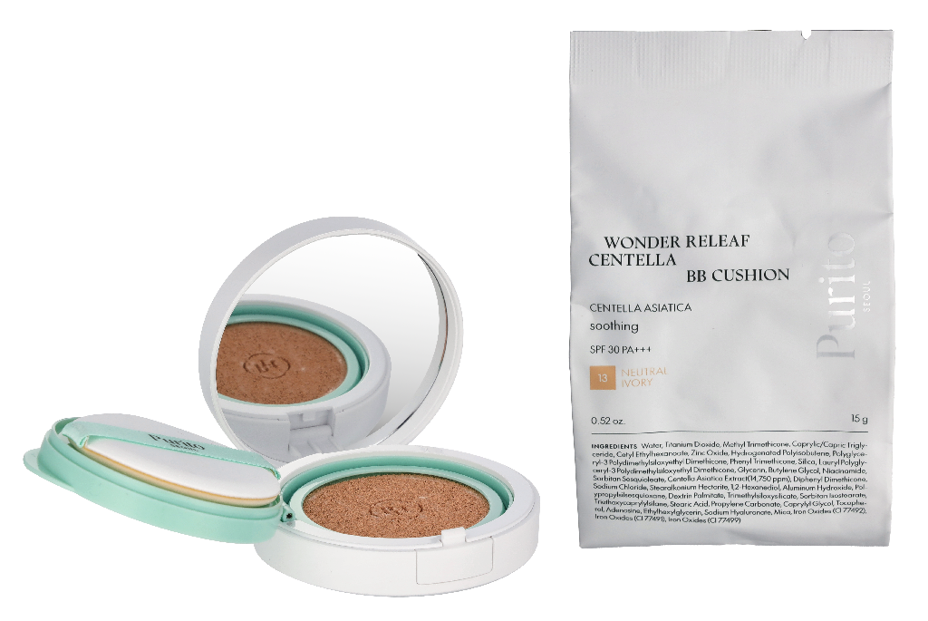 Purito Seoul Wonder Releaf Centella BB Cushion Duo Set 30 g