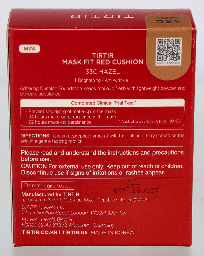 Tirtir Mask Fit Red Mini Cushion Foundation 4.50 g