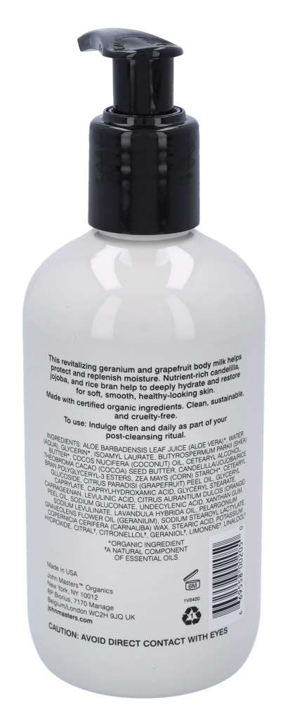 Jmo Geranium & Grapefruit Body Milk 236 ml