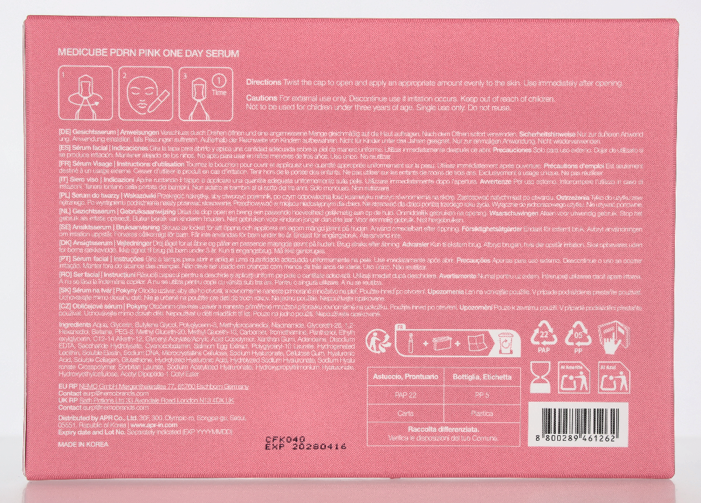 Medicube PDRN Pink One Day Serum Set 15 ml